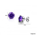 Fashion stylish designs new model big elegant amethyst gold diamond studearrings